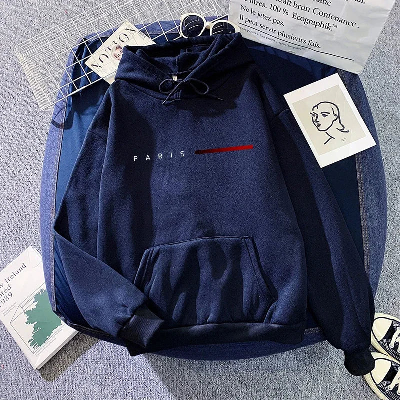 Paris Letter Womens Sweatshirts Printed Home Casual Hoodies Sports Pullover Tops Daily High Quality Woman Clothing Autumn Winter