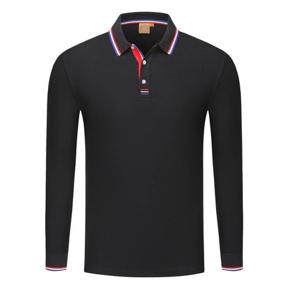 Långärmad Polo-shirt med Eget Tryck eller Logotyp – Unisex S–4XL (Asian)