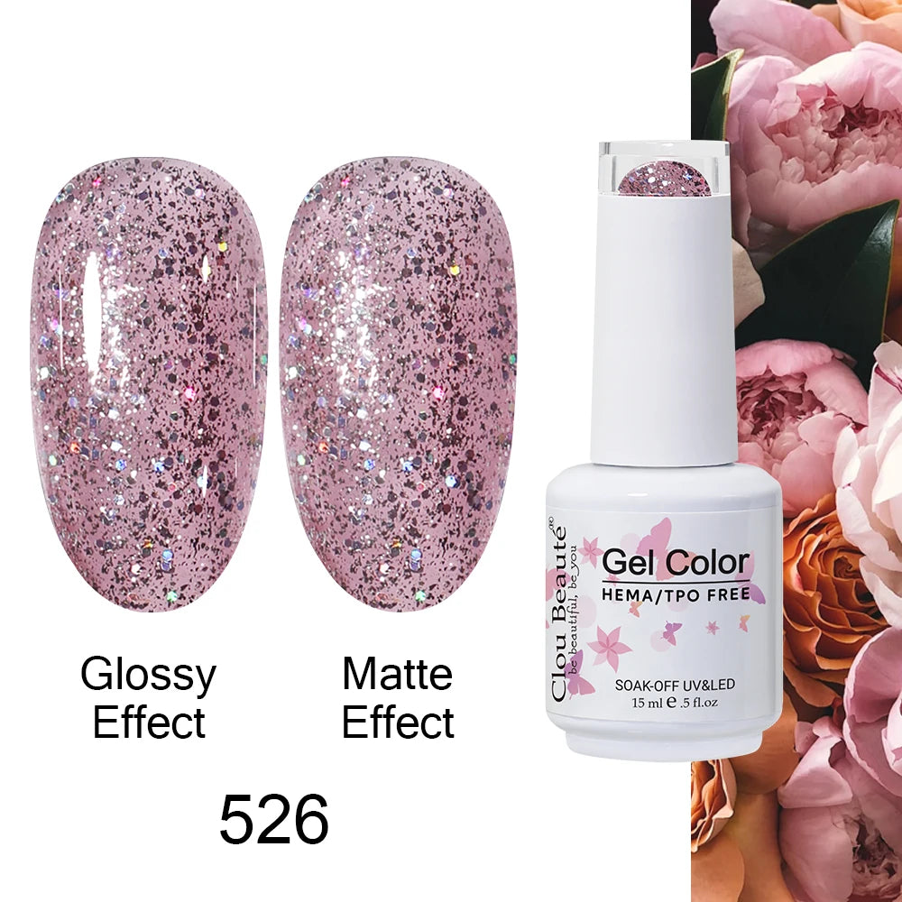 Clou Beaute Gel Nail Polish Neon Brown Royal Blue Red Green Pastal Nude Nail Art Varnishes Gel Lacquer Top Coat UV Gel Nail
