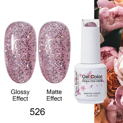 Clou Beaute Gel Nail Polish Neon Brown Royal Blue Red Green Pastal Nude Nail Art Varnishes Gel Lacquer Top Coat UV Gel Nail