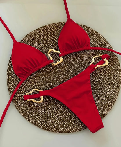 Sexy Halter Micro Bikini 2026 Women Swimsuit Solid Swimwear Thong Bikinis Set Brazilian Beach Wear Bathing Suit Biquini Female