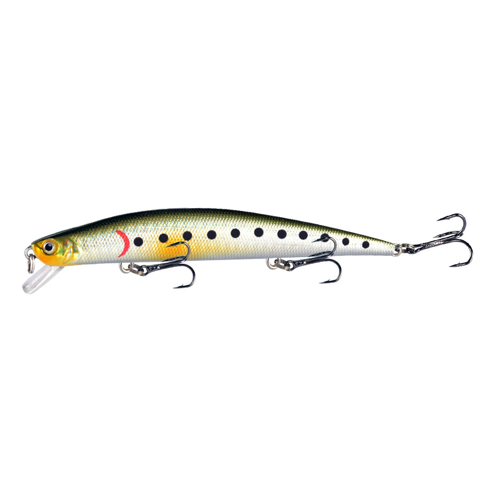 1pcs Fishing Lures 12.5cm/12g Minnow Lure Rattling High Quality Hard Bait Crankbait Wobbler Fishing Tackle Leurre Peche For Pike