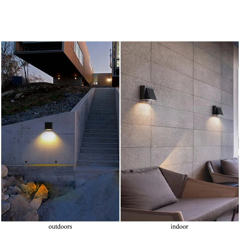 Modern LED Vägglampa In- & Utomhus – Vattentålig, 2 Stilar (A/B), Varmvit 3000K/Kallvit 6500K