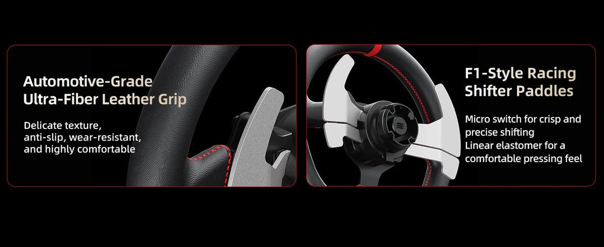 PXN V10 Ultra Direct Drive Wheel Kit, 3.2Nm Force Feedback Racing Wheel with Hall Effect Pedals, 4-Paddle Design, APP Enabled for PC/PS4/Xbox