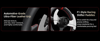 PXN V10 Ultra Direct Drive Wheel Kit, 3.2Nm Force Feedback Racing Wheel with Hall Effect Pedals, 4-Paddle Design, APP Enabled for PC/PS4/Xbox