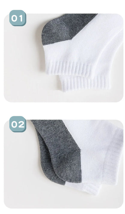 5 Pairs/Lot 2023 New Summer Children Socks Cotton Kids Fashion Black White Gray For 1-12 Years Teen Student Baby Girl Boy Socks