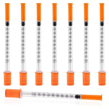 100 st 1 ml engångssprutor med 30G 8 mm / 31G 6 mm nål för husdjur