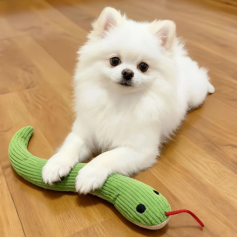 16.5 Inches Dog Toy Snake Interactive Toy Kitten Kick Toy Interactive Pet Toy for Indoor Cats Pet Supplies