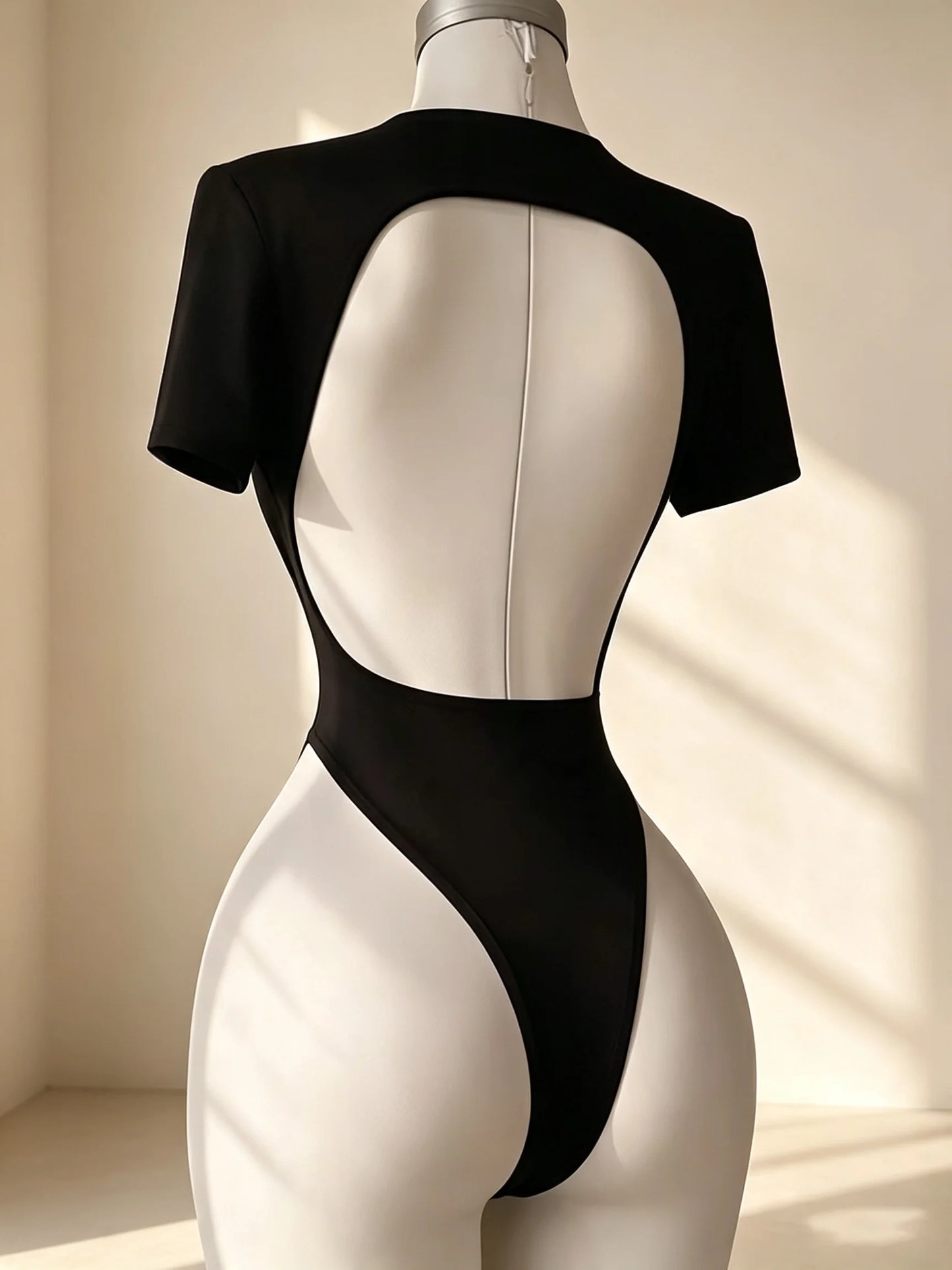 Women's High-Quality Backless Bodysuit Basic Solid Color Comfortable Fit Underwear