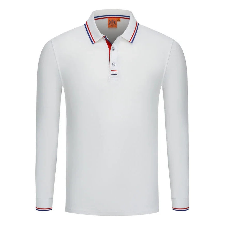Långärmad Polo-shirt med Eget Tryck eller Logotyp – Unisex S–4XL (Asian)