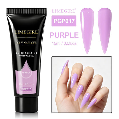 LIMEGIRL 25Colors Poly Extension Nail Gel For Nails Art Acrylic Manicure Design UV Varnishes Semi Permanent Quick Extension Gel