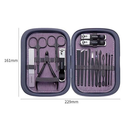 Professional Nail Kit 18 In 1 Manicure Set Nail Clipper Scissors Quality Stainless Steel Personal Care Manicure Complete Kit