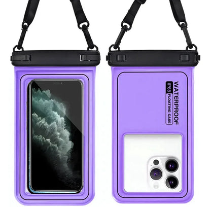 Flytande Vattentätt Mobilfodral med Crossbody-rem – Dubbelhake, Touchkänslig, 10 Färger, upp till 6,9"