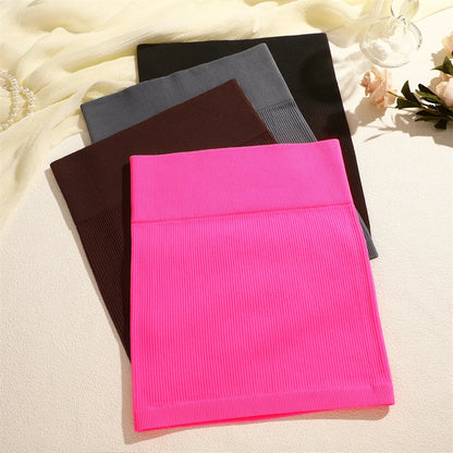 Women Ribbed Sexy High Waist Mini Slim Skirt,Versatile for Office Pencil Skirt Solid Color Soft Stretchy Short Skirt All-Season