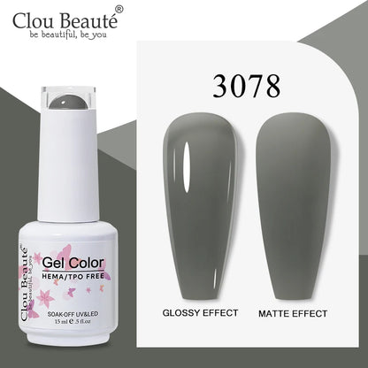 Clou Beaute Semi-transparent Jelly Color UV Gel Manicure Gel Nail Nail Supplies For Professionals Semi-permanent Varnish 15ml