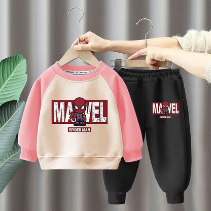 2026 Children's New Sweatshirt Sets Boys Cute Cartoon Long Sleeved Pullover and Sweatpant Two Piece Sets Girls Casual Tracksuits