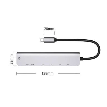 7-i-1 USB-C-hubb med HDMI, SD/TF och PD – 4K 30 Hz