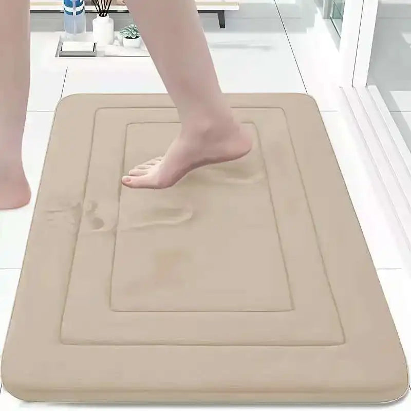1pc Absorbent Non-Slip Bath Mat | Comfortable Standing Pad for Living Room, Bedroom