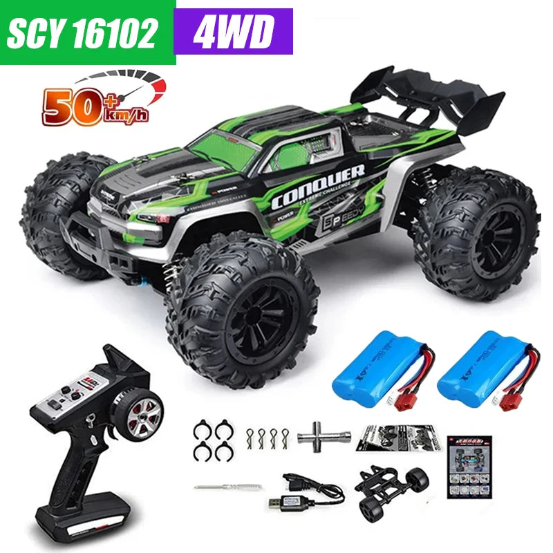 MJX VS RC Car SCY 16101 16102 PRO 4WD 70Km/h 1/16 High Speed Drift Monster Off-road Remote Control Vehicle Electric Crawler