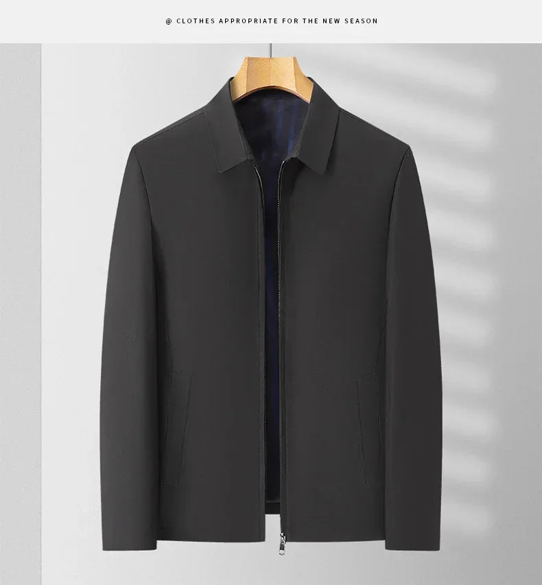 Herr Businessjacka – Smart Casual Kavajtröja med Nedfälld Krage, Vår & Höst, 4 Färger
