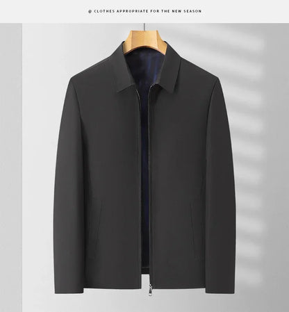 Herr Businessjacka – Smart Casual Kavajtröja med Nedfälld Krage, Vår & Höst, 4 Färger