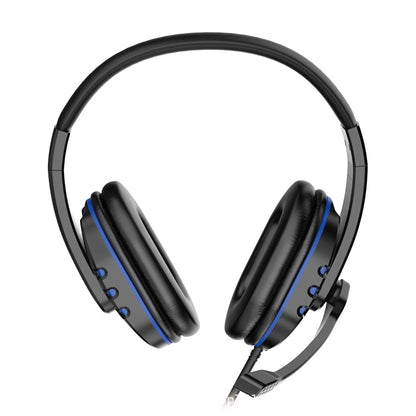 Gaming Headset 3,5mm Over-Ear – HD-mikrofon Omnidirektionell Stereo PS4 PC Smartphone 210x190x90mm Blå Röd