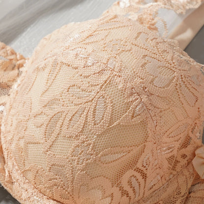 Women New Sexy Floral Lace Bras Comfort Breathable Underwear Brassiere Summer Thin Push Up Bras Solid Color Lace Bra