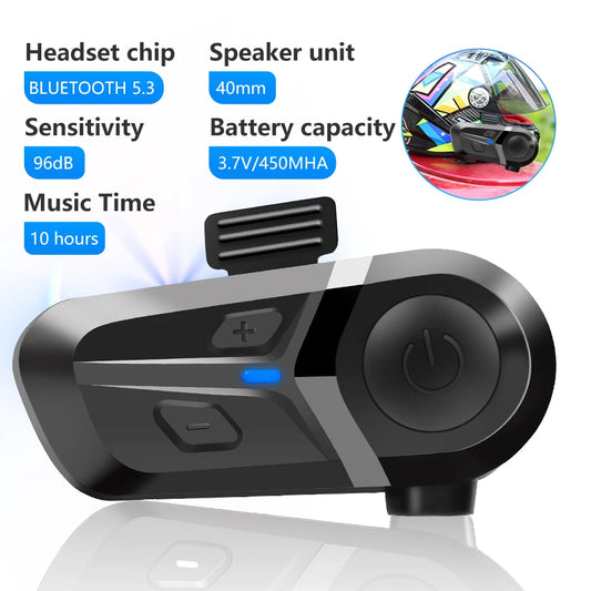 Trådlöst Bluetooth-headset för motorcykelhjälm