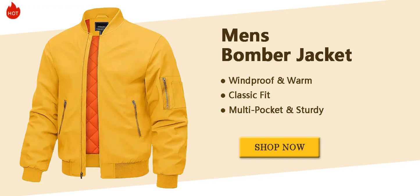 MAGCOMSEN Bomberjacka Herr – Lätt Vindtät Casual Jacka Vår & Höst