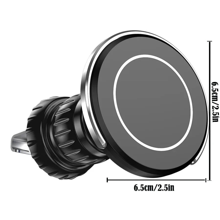 Magsafe Car Phone Holder,Powerful Magnetism Premium Quality Single-Hand Operation Metal Hook Magnetic Car Phone Mount