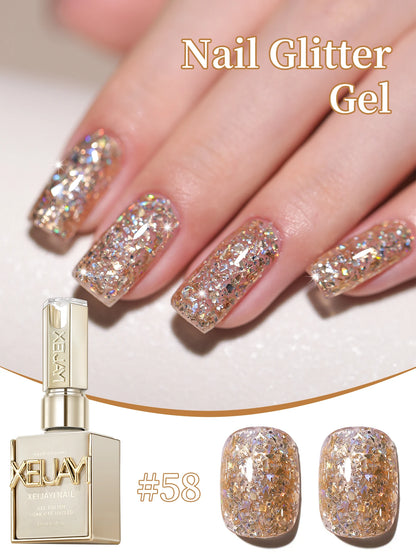 XEIJAYI 1Pc 15ML 13Colors to Choose From Pure Nail Polish Gel Nail Add Semi-Permanent Soak Off UV LED Construction Gel Varnish