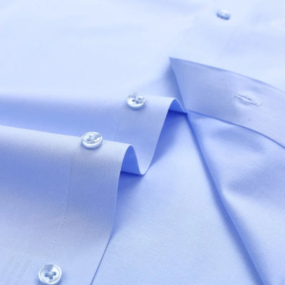 8XL Anti-Wrinkle 80% Cotton 15% Elastic Silk 5% Spandex No-Iron Business Office Soft Cozy Micro Elastic Long-sleeved Shirts Men