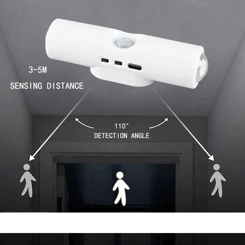 Smart RGB Nattlampa – Rörelsesensor, Magnetisk, USB-C Laddning, 1500mAh, Sovrum & Hall