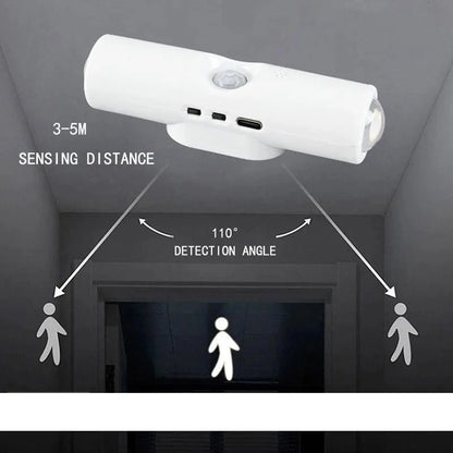 Smart RGB Nattlampa – Rörelsesensor, Magnetisk, USB-C Laddning, 1500mAh, Sovrum & Hall