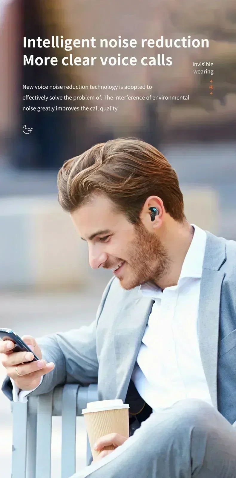 X55 True Wireless Earbuds – Bluetooth 5.0 HiFi Stereo Brusreducering Sport Gaming Sleep 350mAh Fodral Lila Svart Blå Vit Khaki