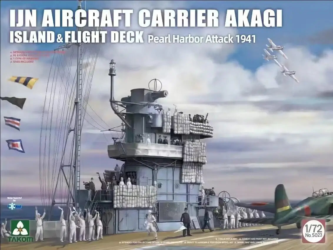 TAKOM 5023 Modellsats 1:72 – IJN Hangarfartyg Akagi Brygga & Däck Pearl Harbor 1941 Europeisk Version 2026