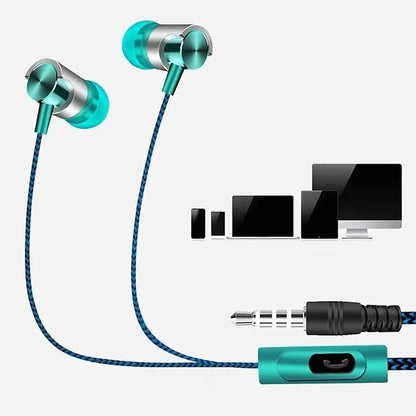9D Stereo Wired Headset Bass With Mic Earphone In-Ear Headphones 3.5mm Wired Earphone Noise Canceling Headset For Huawei Xiaomi