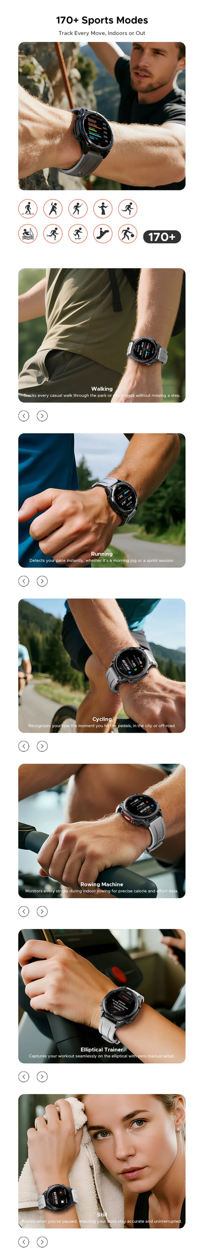 DOOGEE ANYWISE W1 PRO Smartwatch 1.43'' 5ATM Water Resistance 178 Sports Modes Health Monitoring Geomagnetic Sensor Offline Maps