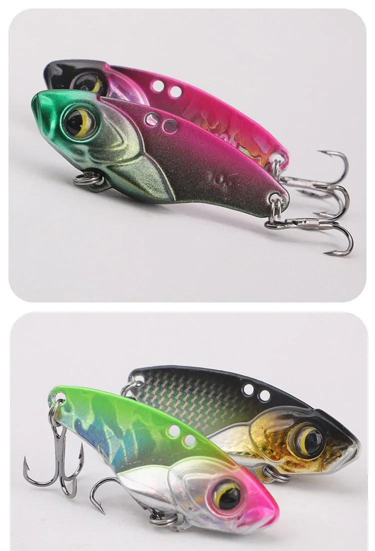 NEW 1PC Metal VIB Fishing Lures 5g 7g 10g 15g Metal Jig Crankbait Wobbler Vibration Baits Pesca Tackle for Trout Bass Pike Perch