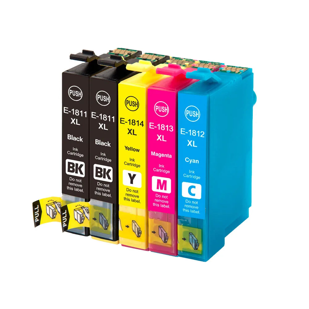 Bläckpatroner 18XL T1811 till Epson Expression Home XP – svart, cyan, magenta och gul