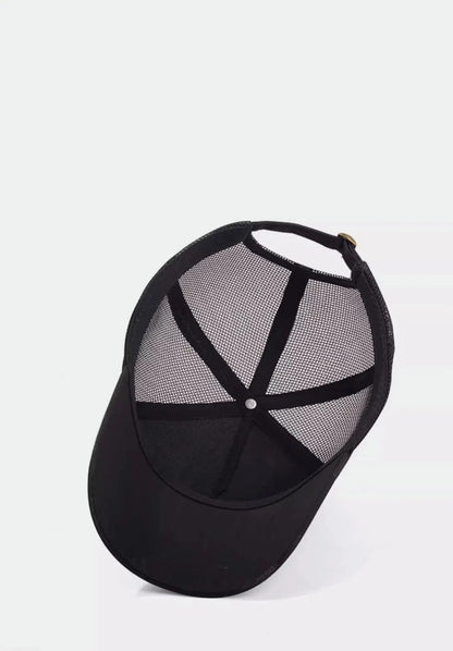 New Hat Men's Summer Thin High Top Baseball Cap Tide Big Head Fence Mesh Breathable Cap Sunscreen Sun Hat