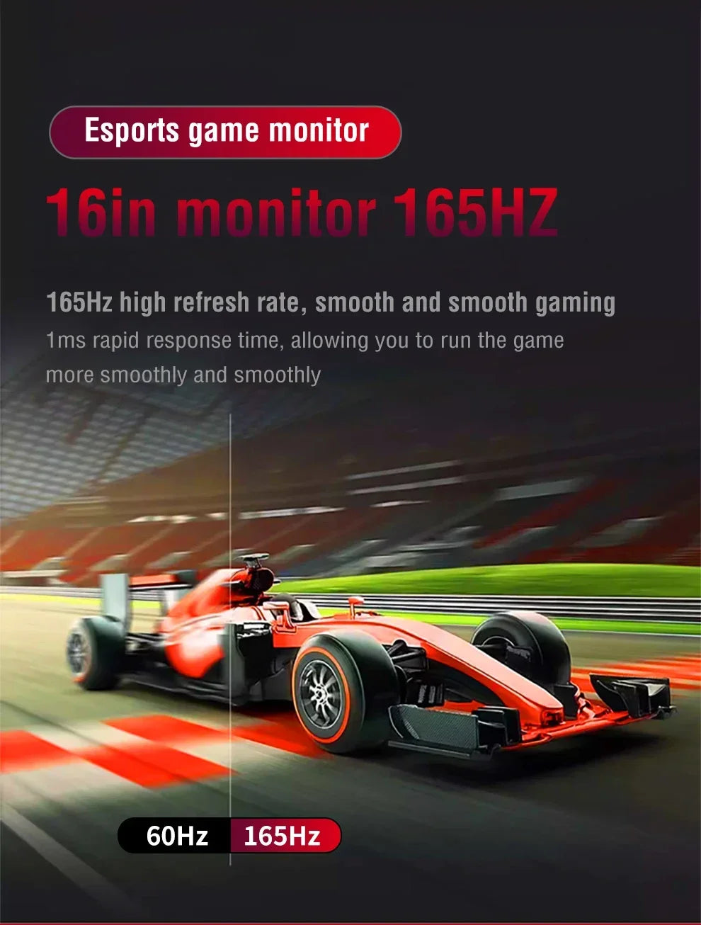 Anmite A160W04H 16" Portabel Monitor 165Hz 1920x1200 IPS – 100% sRGB HDR10 AMD FreeSync Pro USB-C HDMI VESA Högtalare EU-lager