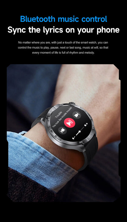 2026 New 1.85 Inch NFC Smart Watch Men Bluetooth Call NFC IP67 Waterproof Heart Rate Monitor Compass Sports Fitness Smartwatch