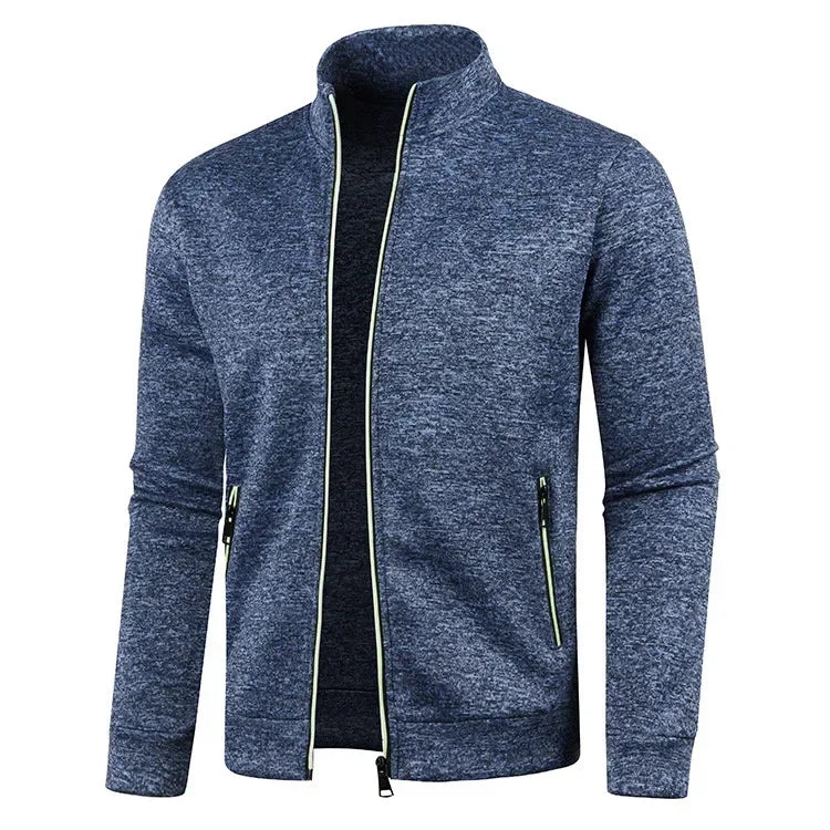 Herrhoodie med Dragkedja – Sportig Cardiganjacka för Höst & Vardag, S–3XL