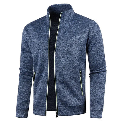 Herrhoodie med Dragkedja – Sportig Cardiganjacka för Höst & Vardag, S–3XL
