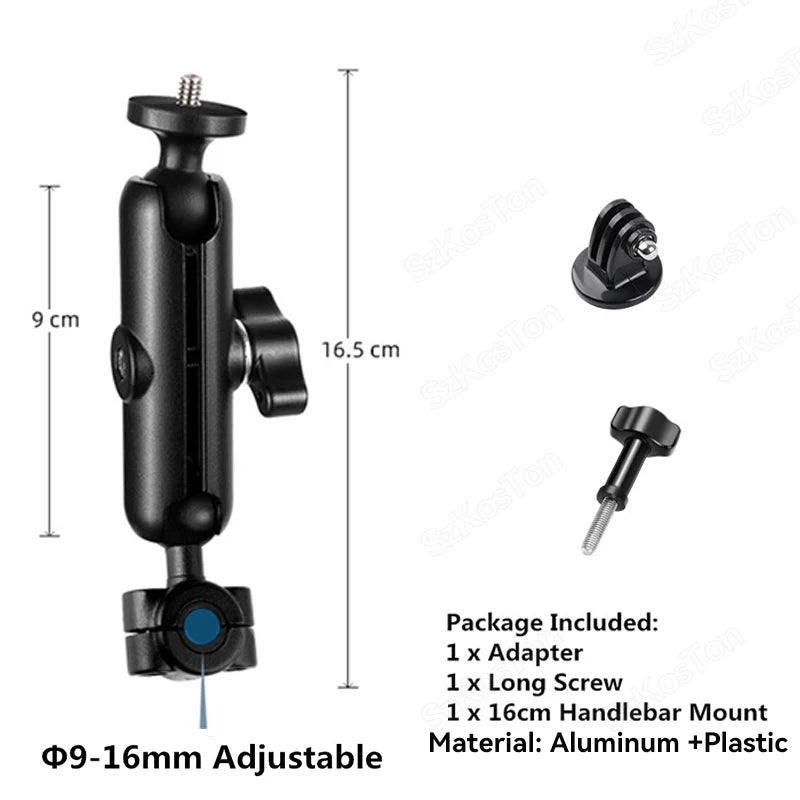 For Insta 360 X5 X4 X3 GO 3S Motorcycle Bicycle Clip Bracket for GoPro 13 12 11 DJI Action 6 Bike Selfie Stick Camera Accessory