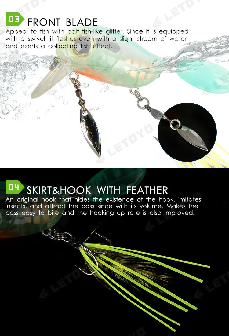 Micro Tappy Fishing Lures Artificial Hard Baits Crank Wobblers Tongue Plate Spinning Spoon with Feather Rotates Trout fish Bait
