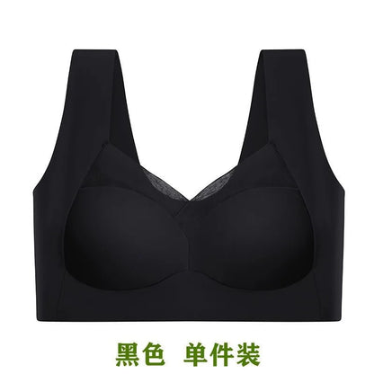 Woman Top Bra Sexy Push Up Bra Seamless Ice Silk Underwear Women Unwired Ring Sleep Lingerie Fitness Sports Bralette Invisible