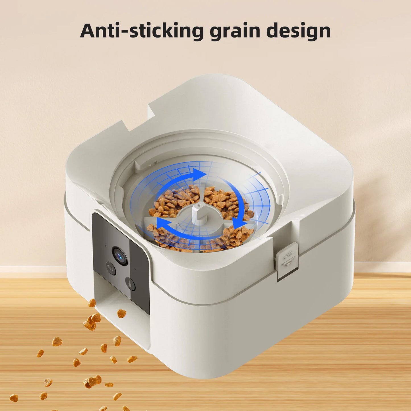 Cat Automatic Feeder With Camera, Video Dog Automatic Feeder, APP Controlled Feeding Smart Pet Feeder, 2L Cat Food Distributor