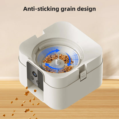 Cat Automatic Feeder With Camera, Video Dog Automatic Feeder, APP Controlled Feeding Smart Pet Feeder, 2L Cat Food Distributor